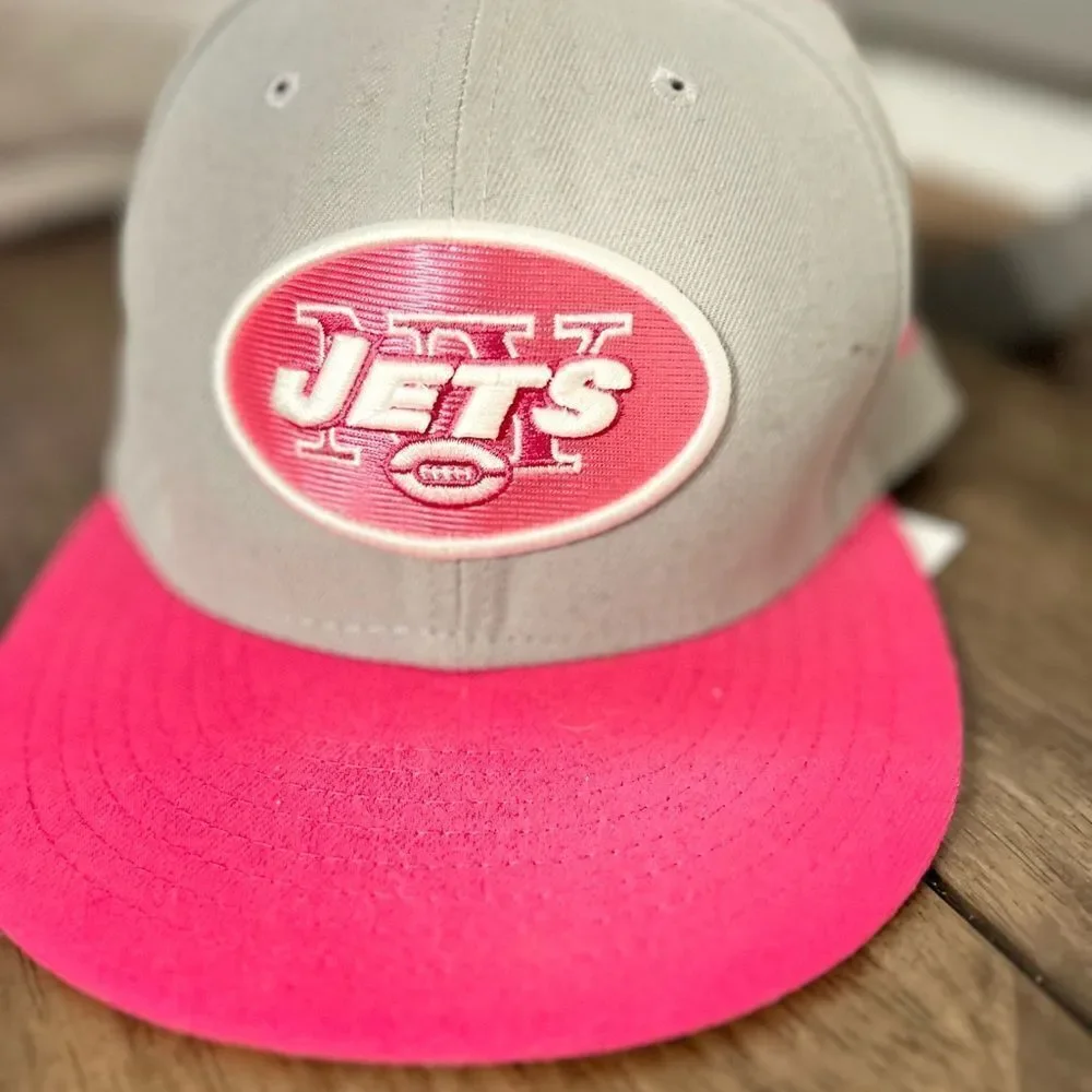 NY Jets breast cancer awareness baseball cap size 7 1/4